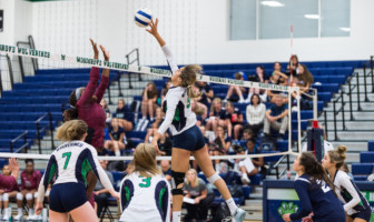 Volleyball: Woodgrove Knocks Off Rock Ridge in Potomac District Opener Olivia Providakes Woodgrove Volleyball