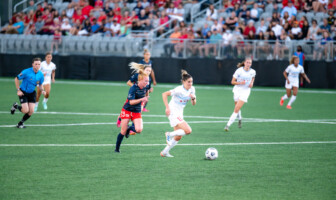Women’s Soccer: Washington Opens Up Segra Field to Fans, Spirit Fall to Chicago Tori Huster Washington Spirit Morgan Gautrat Chicago Red Stars